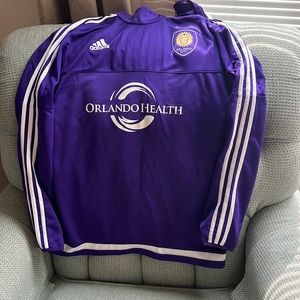 Large Adidas MLS Orlando City FC quarter zip
